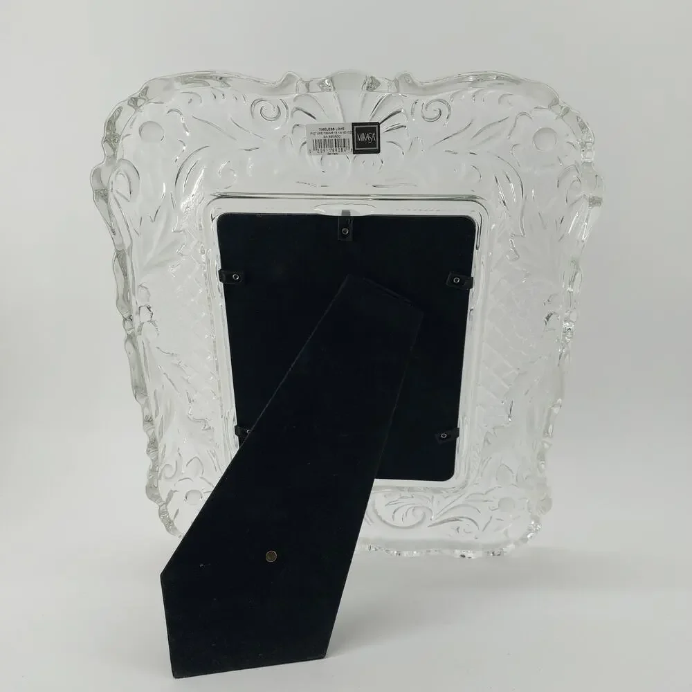 Mikasa Timeless Love 7x9 Wedding Frame Bride Crystal Glass Picture Romantic